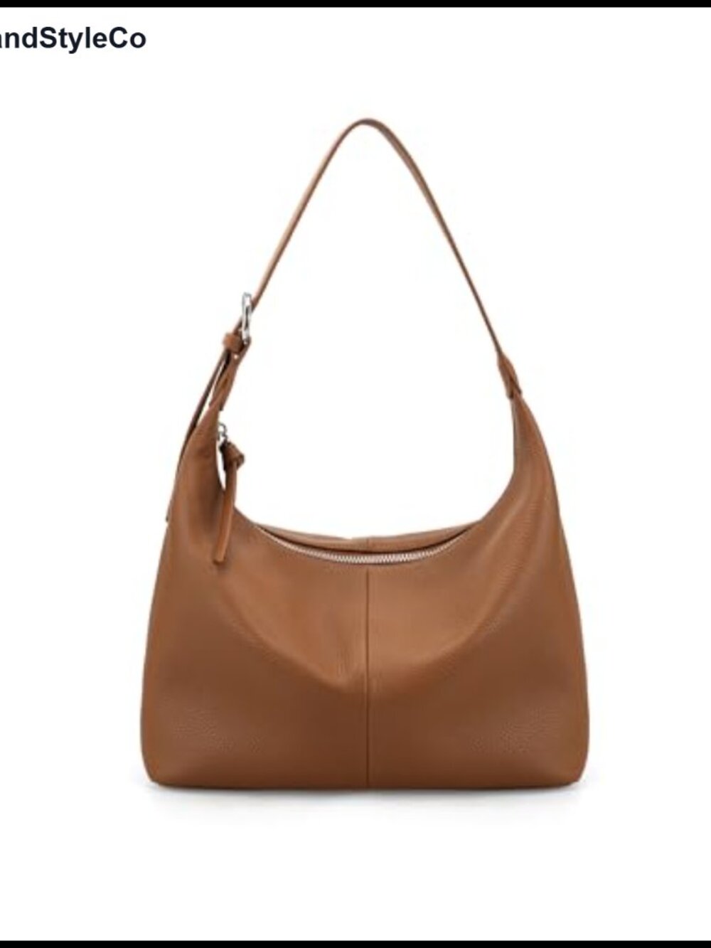 Genuine Leather Slouchy Hobo Bag Shoulder Purse